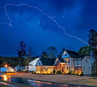 a house with trees in the background